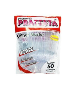 COLHER MASTER PRAFESTA CRISTAL 50 UNIDADES