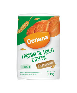 FARINHA TRIGO DONANA COM FERMENTO 1KG