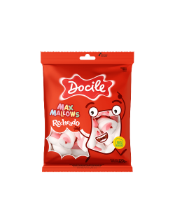 MARSHMALLOW RECHEADO TWIST ROSA/BRANCO - DOCILE 220G