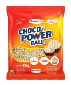 CHOCO POWER BALL MAVALÉRIO MINI CHOCOLATE BRANCO 300G