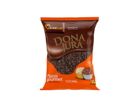 FLOCOS CHOCOLATE MACIO ESCURO DONA JURA 500G