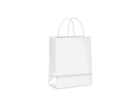 SACOLA PAPEL CROMUS BRANCO 32X26,5X13CM 