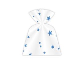 SACO POLI ESTRELA 11X20CM AZUL 50 UNIDADES