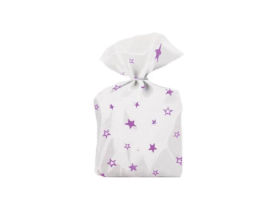 SACO POLI ESTRELA 11X20CM LILAS 50 UNIDADES