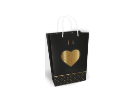 SACOLA JR ESTAMPA LOVE GOLD M 21X10X30CM