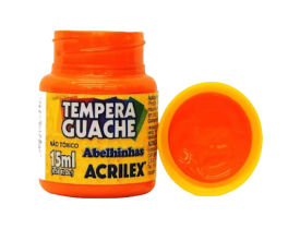 TEMPERA GUACHE LARANJA 15ML ACRILEX 