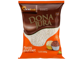 FLOCOS CHOCOLATE MACIO BRANCO DONA JURA 500G 