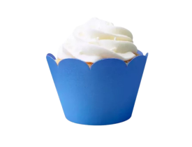 BABADO PARA CUPCAKE DAFESTA AZUL CLARO 40 UNIDADES