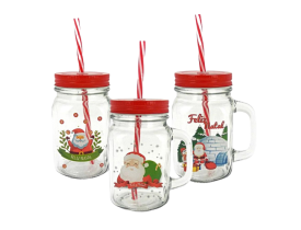 JARRINHA YANGZI NATAL COM CANUDO 450ML