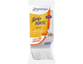 GARFO FORTE CRISTAL 20 UNIDADES STRAWPLAST