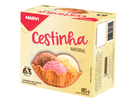 CASQUINHA PARA SORVETE CESTINHA 85G MARVI 