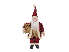 PAPAI NOEL VERMELHO E DOURADO36CM 2212BU