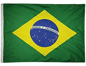 Bandeira Brasil Grande 60x100 Com Haste - Classe - Lojas França